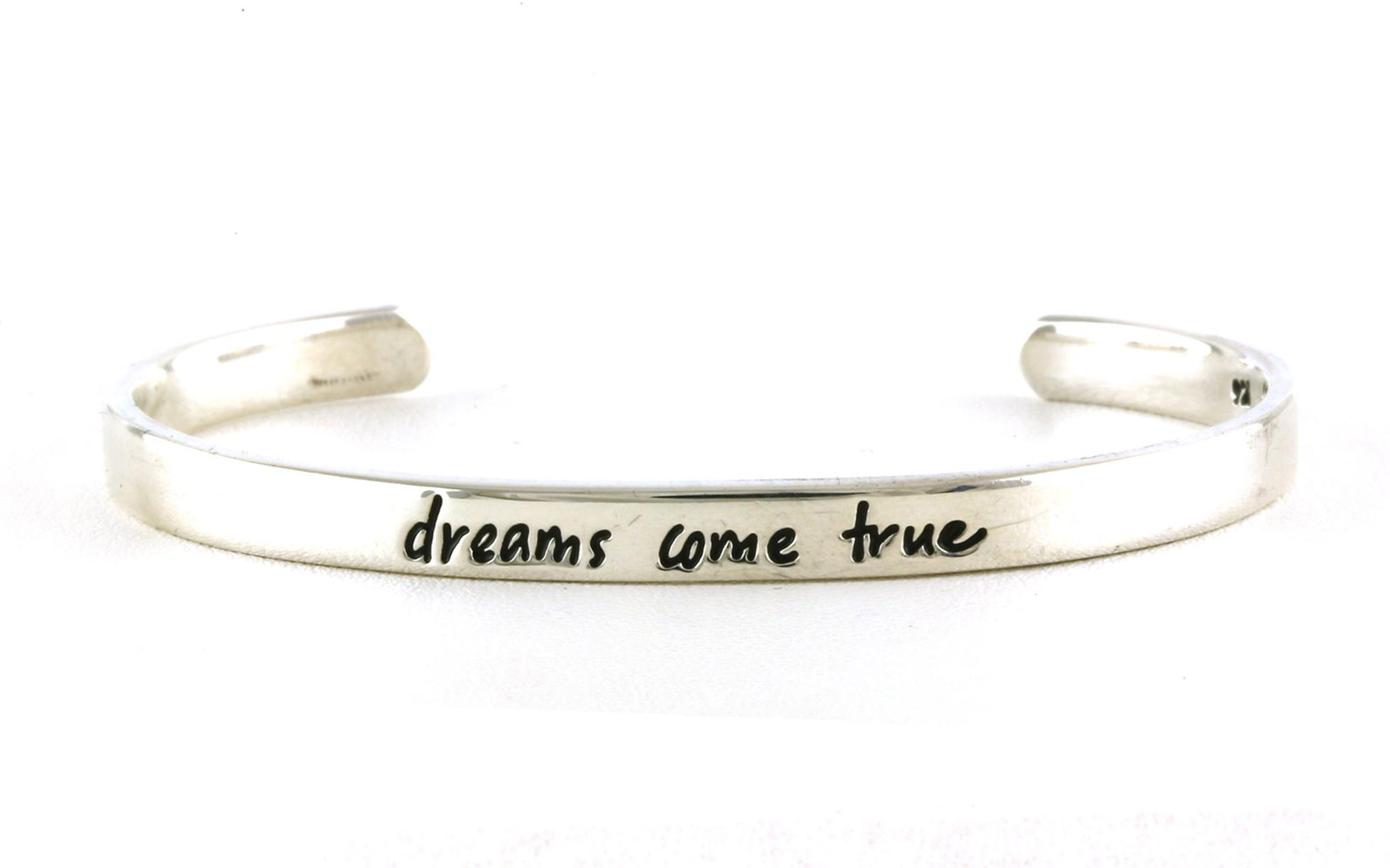 Estate Piece: "Dreams Come True" Cuff Bracelet in Sterling Silver