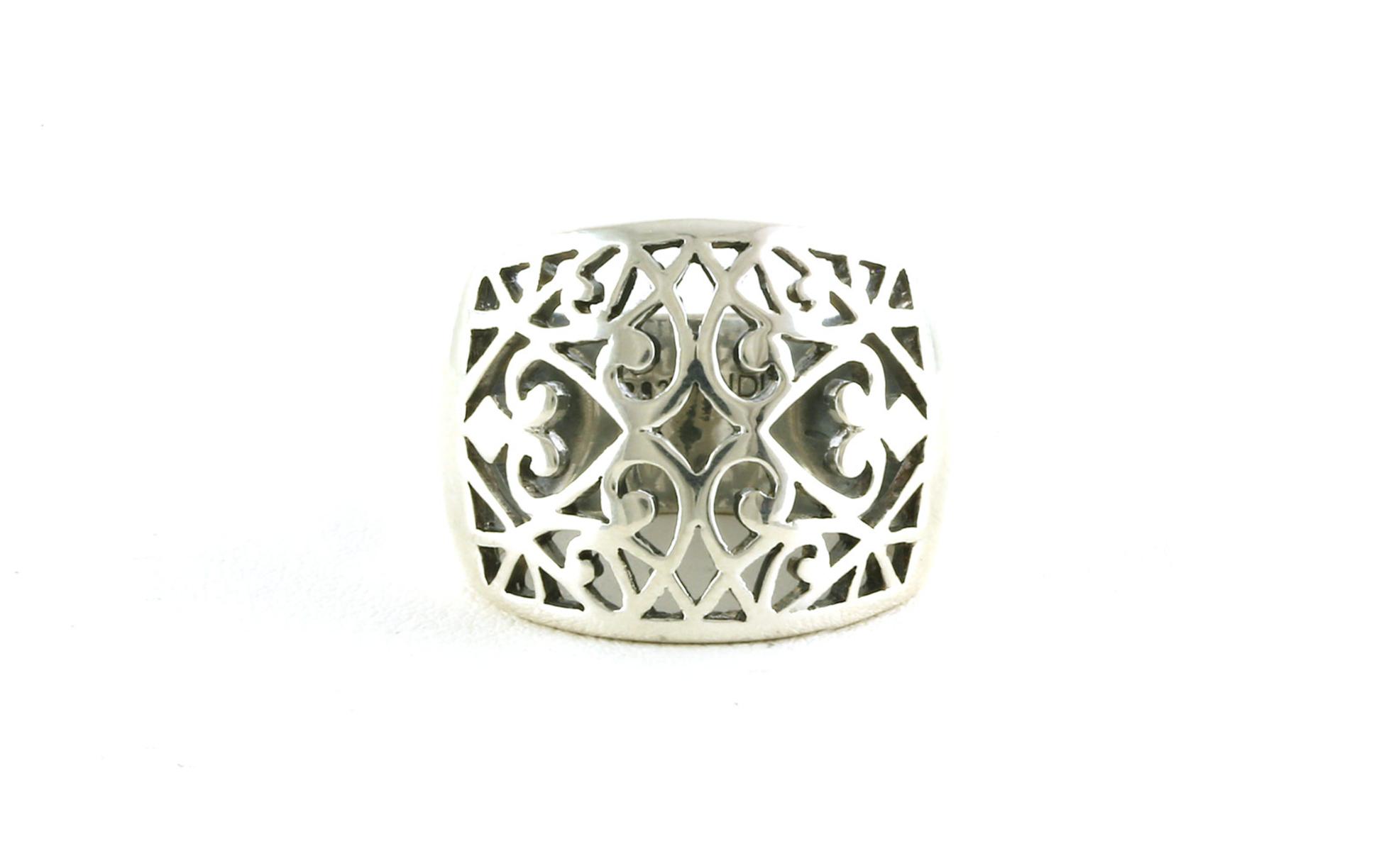 Estate Piece: Wide Celtic Design Cutout Ring in Sterling Silver