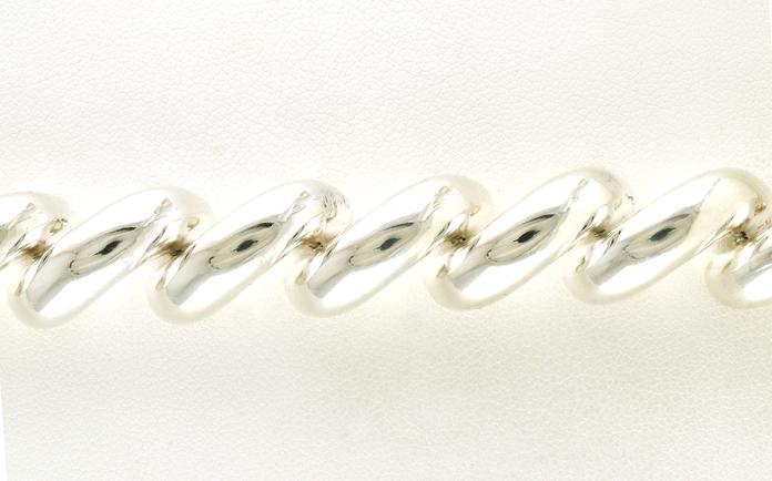 content/products/Estate Piece: Elbow Macaroni Link Bracelet in Sterling Silver