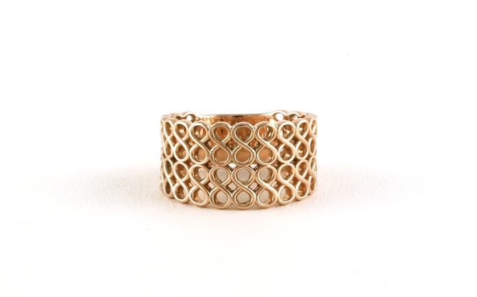 content/products/Estate Piece: Wide-style Woven Infinity Ring in Rose Gold