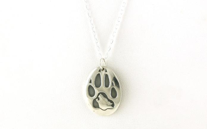 content/products/Estate Piece: Paw Print and Wolf Head Charm in Sterling Silver