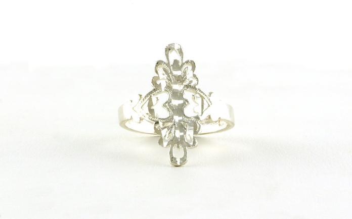 content/products/Estate Piece: Double Heart Design Filigree Ring in Sterling Silver