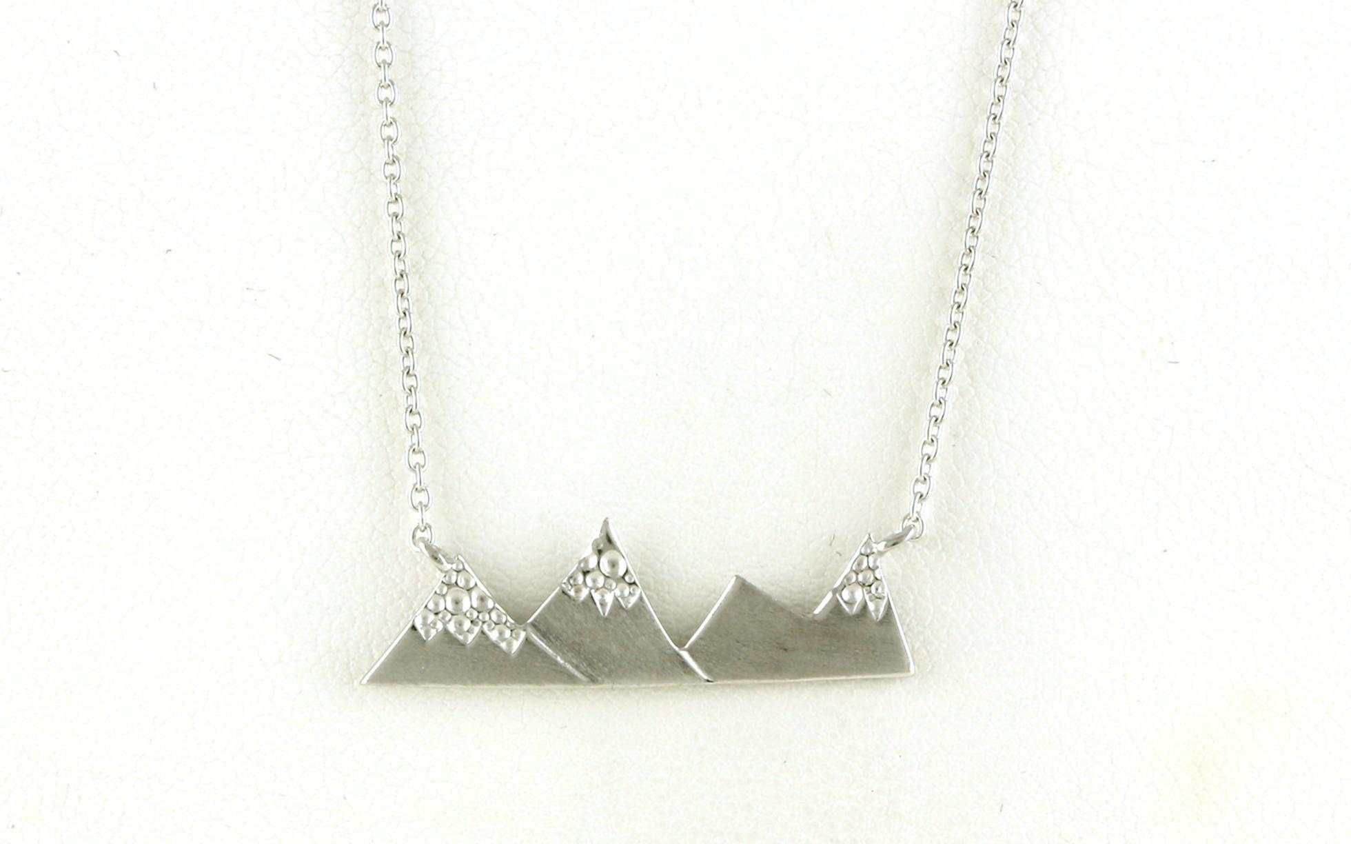 Mountain Range Bar-style Necklace in Sterling Silver