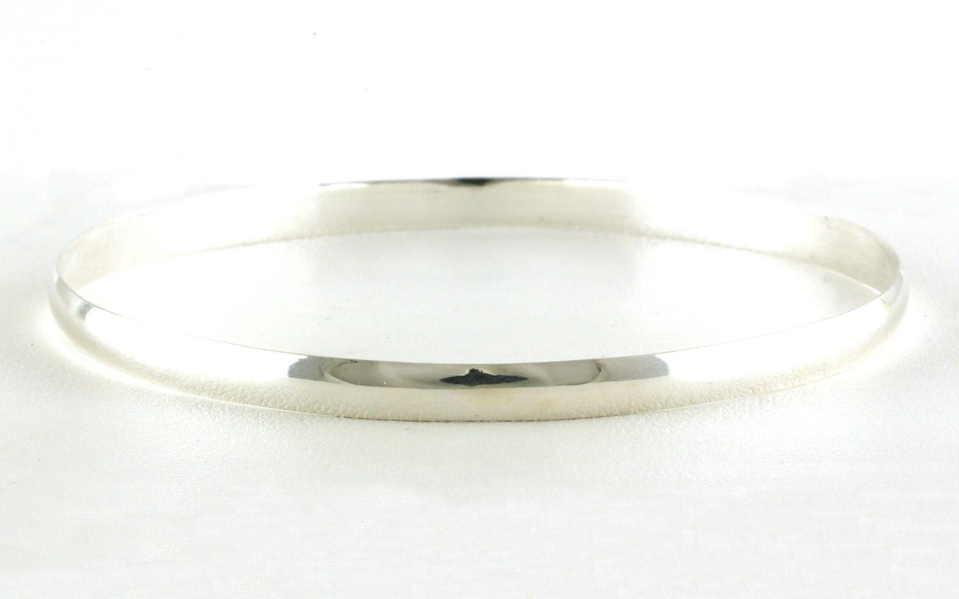 Thin Bangle Bracelet in Sterling Silver