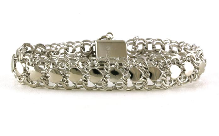 content/products/Estate Piece: Heart Fancy Link Chain Bracelet in Sterling Silver