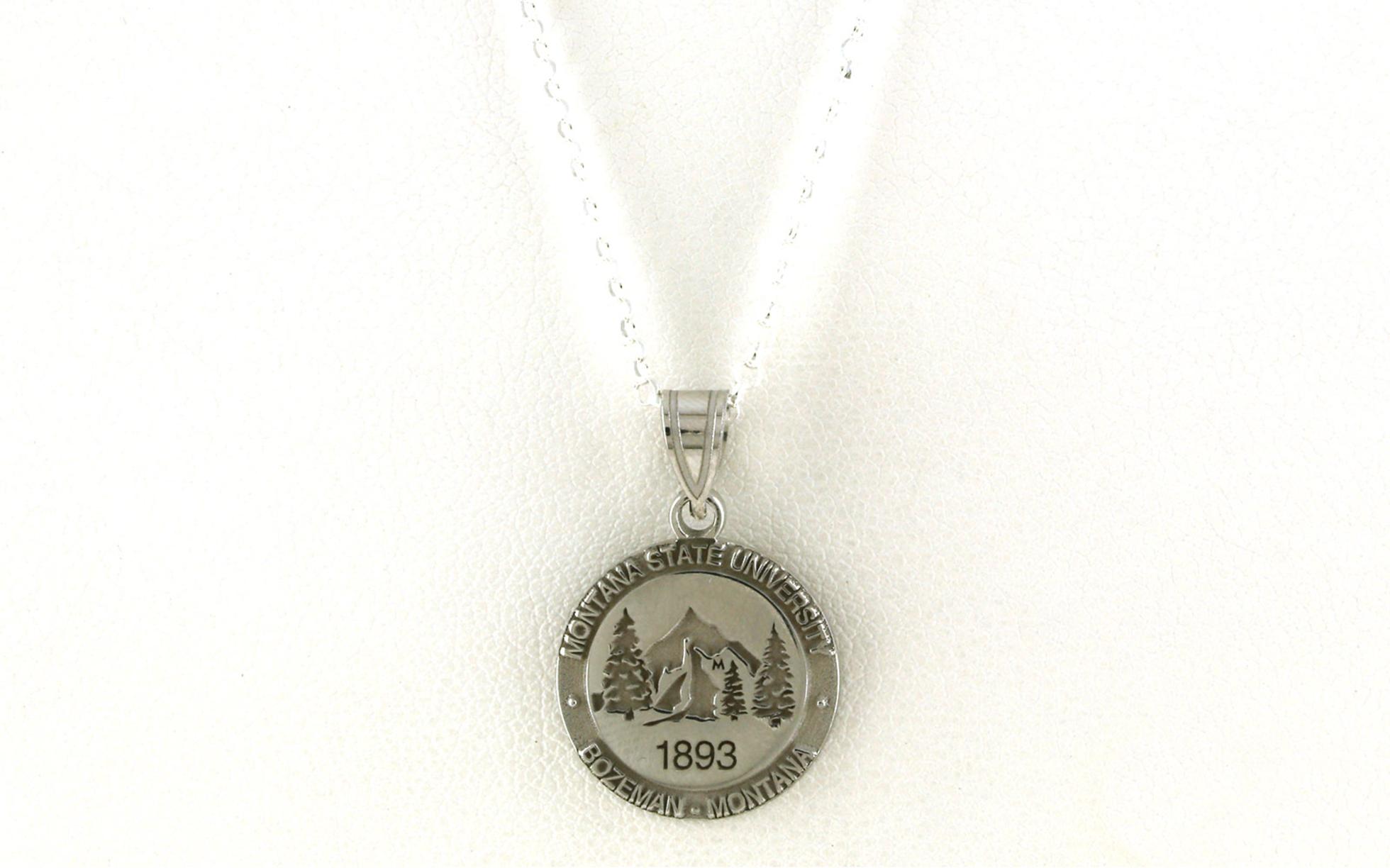 Montana State University Seal Necklace in Sterling Silver