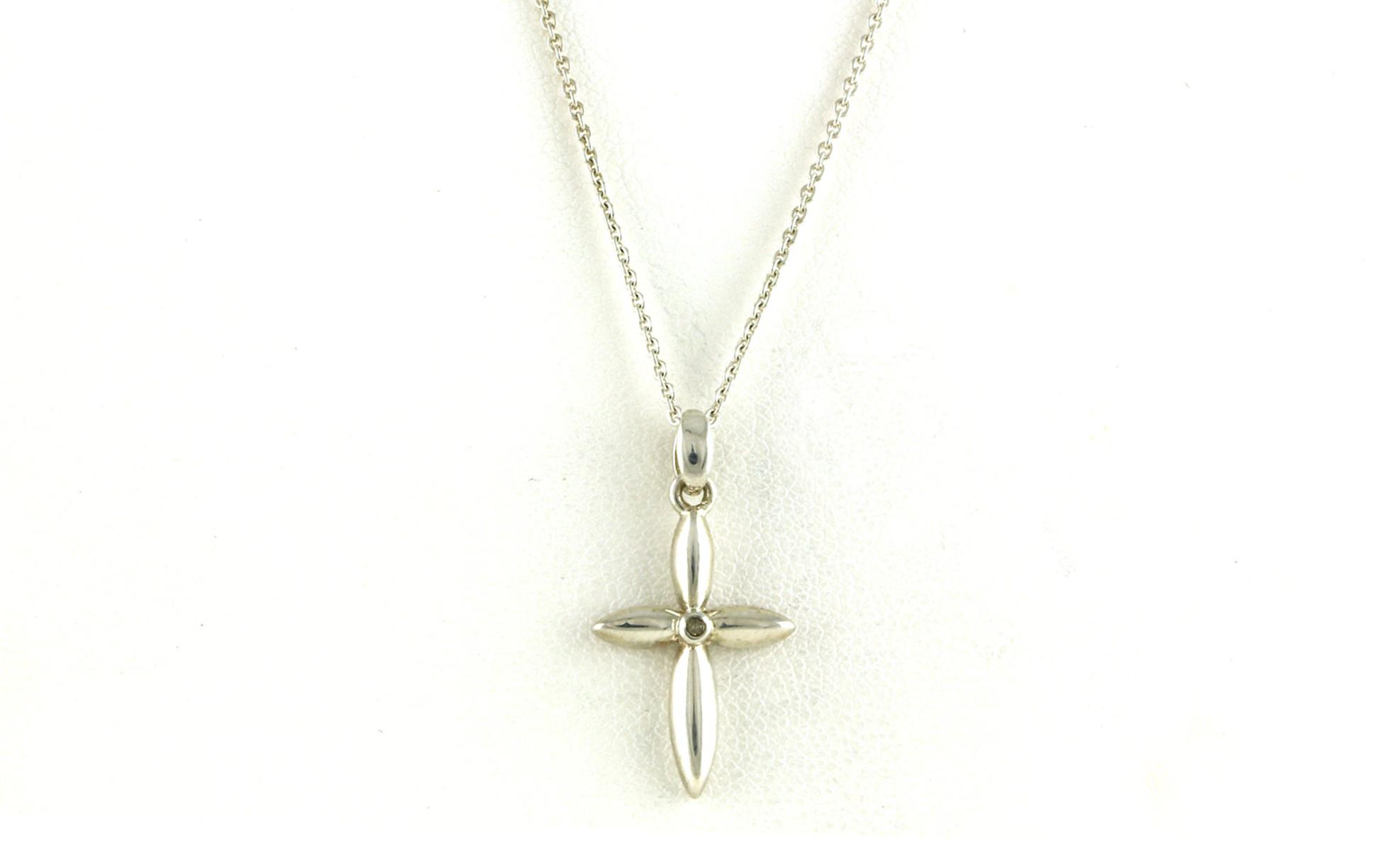 Children's Cross Necklace in Sterling Silver