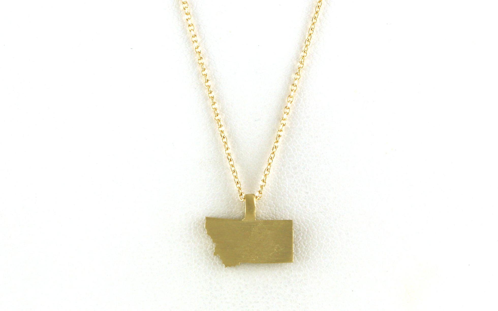 Satin-finish Montana Necklace in Yellow Gold