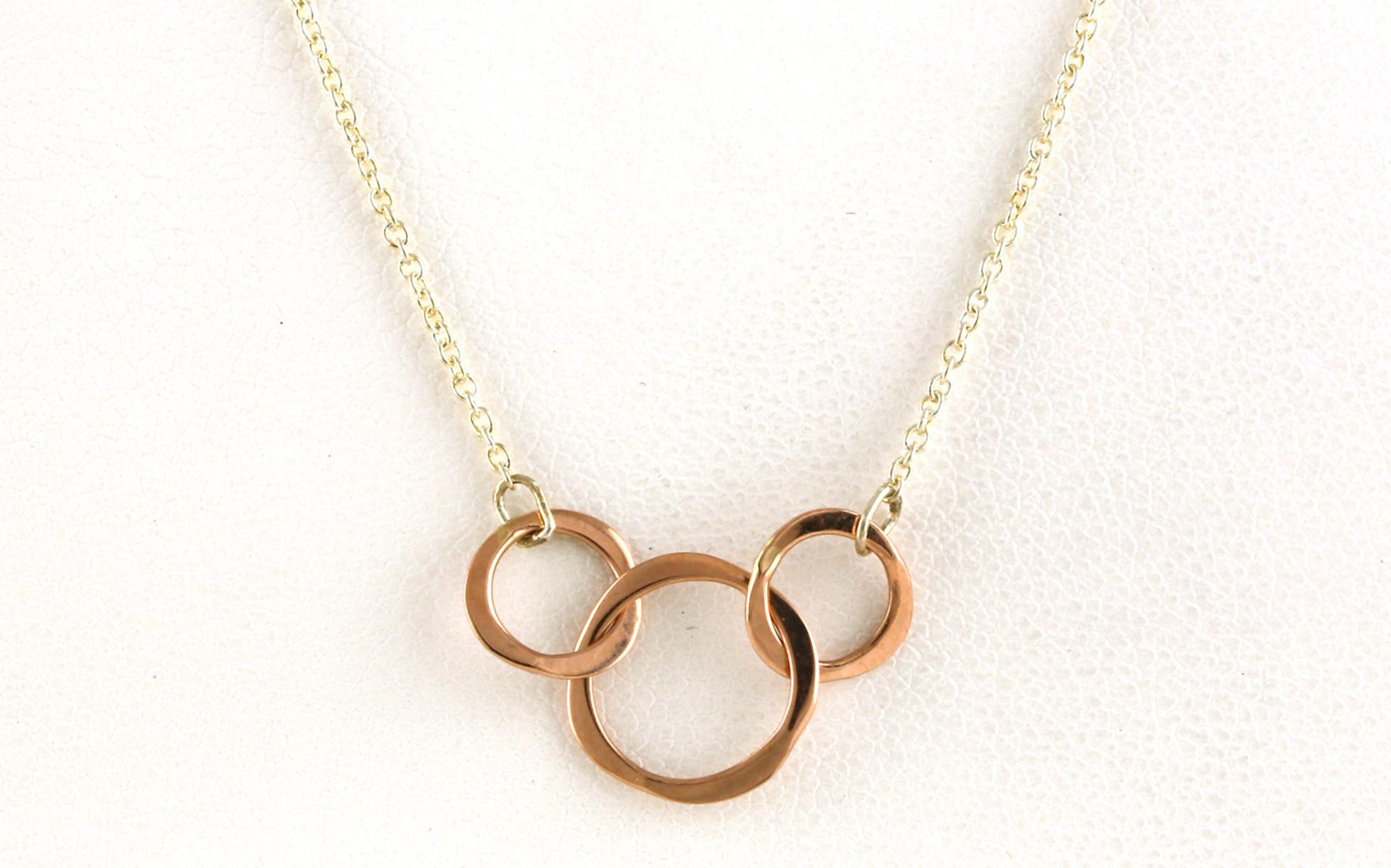 3 Circle Necklace in Two Tone