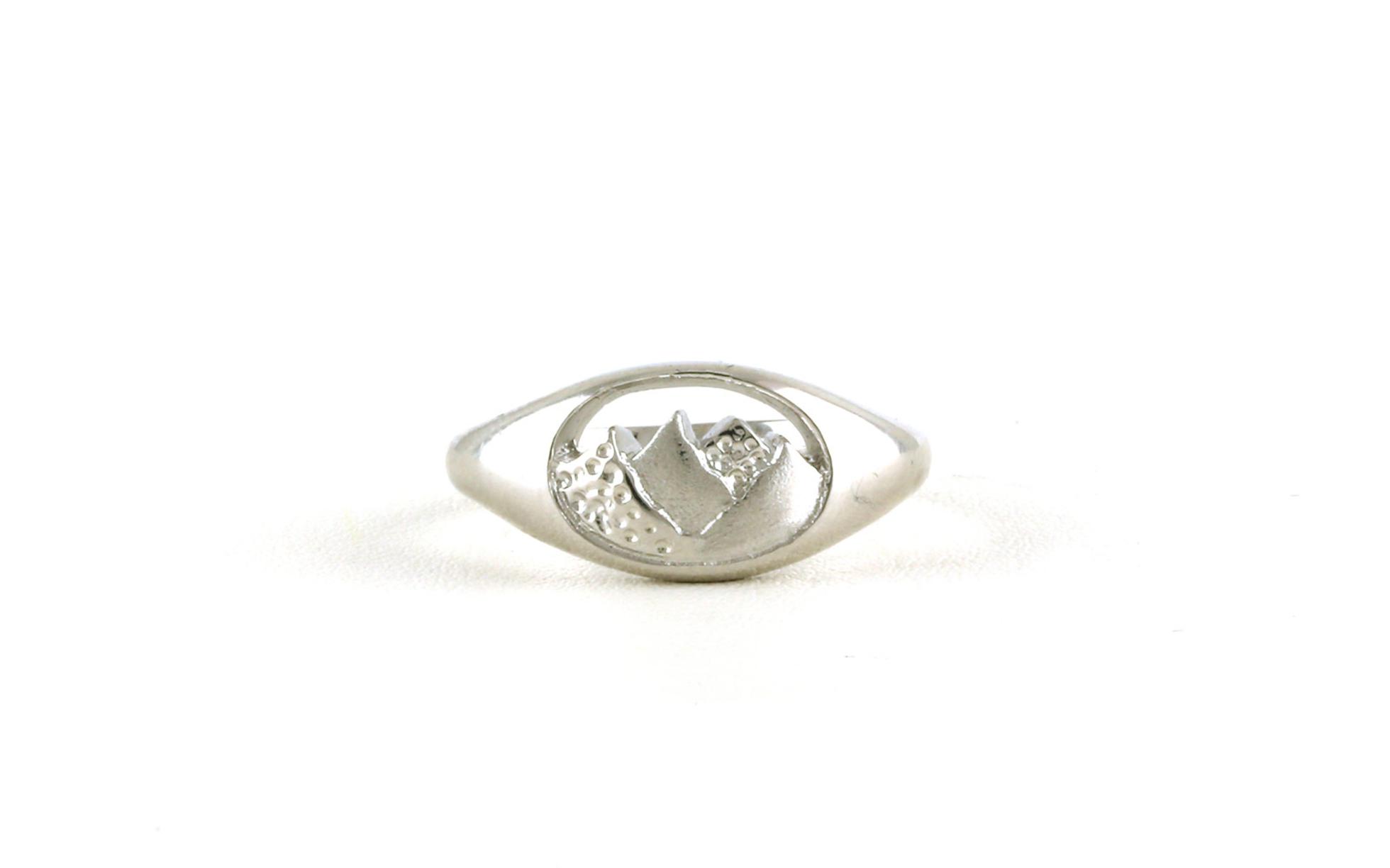 Oval Mountain Range Ring in Sterling Silver