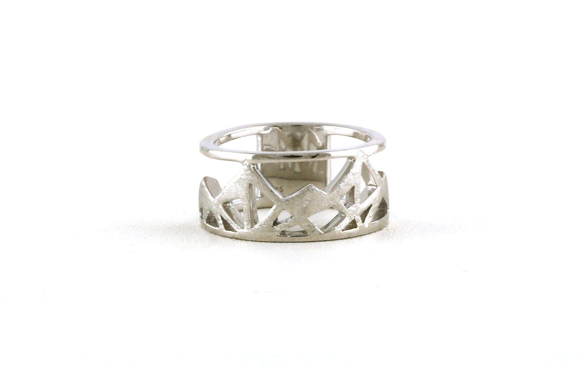 Wide Mountain Cutout Ring in Sterling Silver