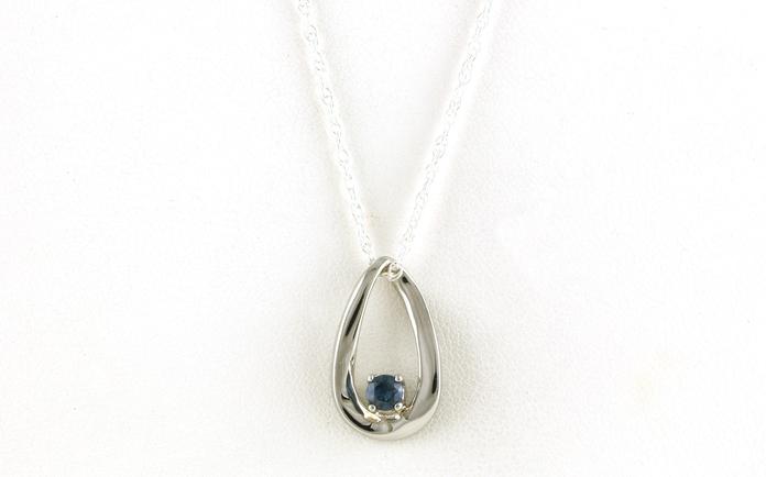 content/products/Loop-style Montana Sapphire Necklace in Sterling Silver (0.32cts)