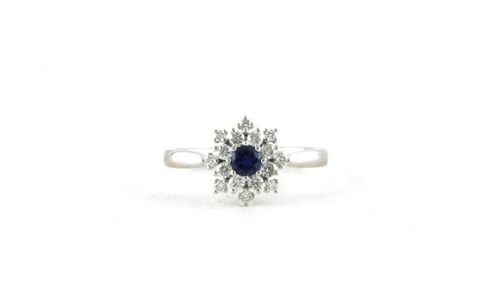 content/products/Snowflake Montana Yogo Sapphire Diamond Cluster Ring in White Gold (0.56cts)