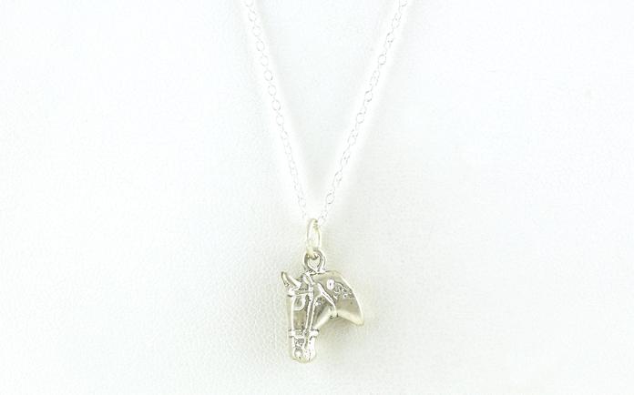 content/products/Horse Head Charm Necklace in Sterling Silver