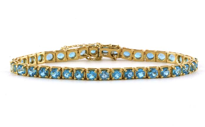 content/products/Estate Piece: Blue Topaz Tennis Bracelet in Yellow Gold (9.00cts TWT)