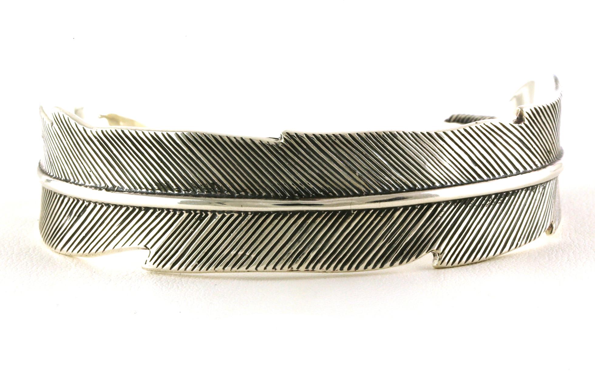 Feather Cuff Bracelet in Sterling Silver
