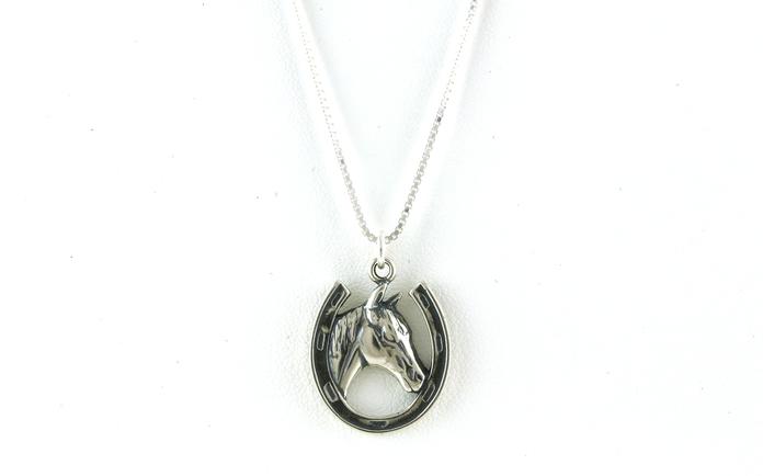 content/products/Horseshoe and Horse Head Charm Necklace in Sterling Silver