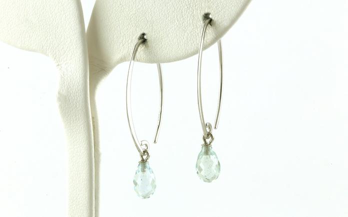 content/products/Briolette-cut Aquamarine Sweep-style Earrings in White Gold