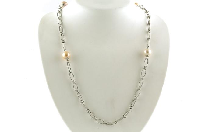 content/products/Pearl Cable Chain Station Necklace in Sterling Silver