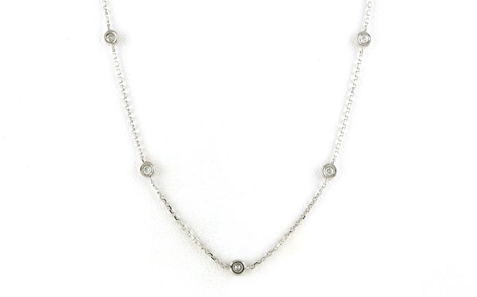 content/products/By-the-Yard Bezel-set Diamond Station Necklace in White Gold (0.23cts TWT)