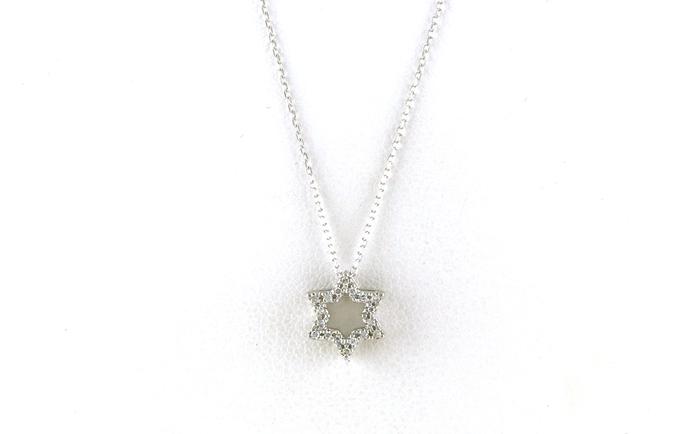 content/products/Star of David Diamond Necklace in White Gold (0.06cts TWT)