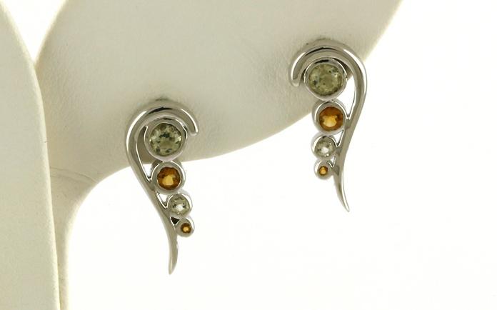 content/products/Curved Hook Bezel-set Citrine and Quartz Earrings in Sterling Silver