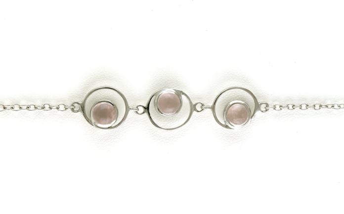 content/products/3-stone Circles Rose Quartz Bracelet in Sterling Silver