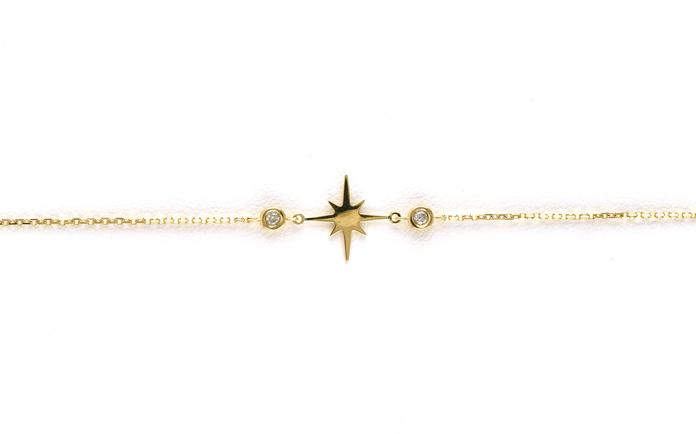 content/products/Star Bezel-set Diamond Bracelet in Yellow Gold (0.04cts TWT)