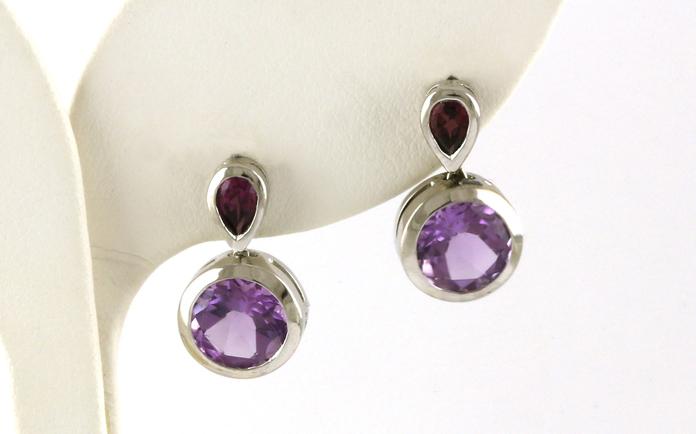 content/products/Drop Two-tone Amethysts Earrings in Sterling Silver (4.48cts TWT)