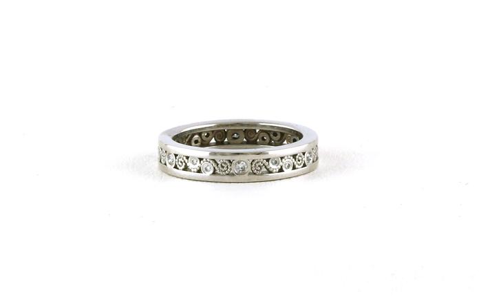 content/products/Estate Piece: Swirl Bezel-set Diamond Eternity Band in White Gold (0.10cts TWT)