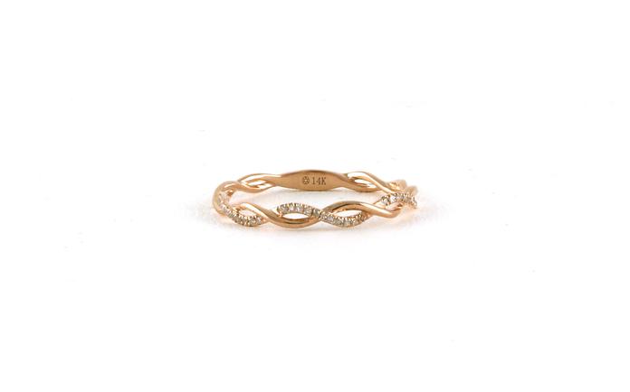 content/products/Twisted Pave Band with Diamonds in Rose Gold (0.07cts TWT)