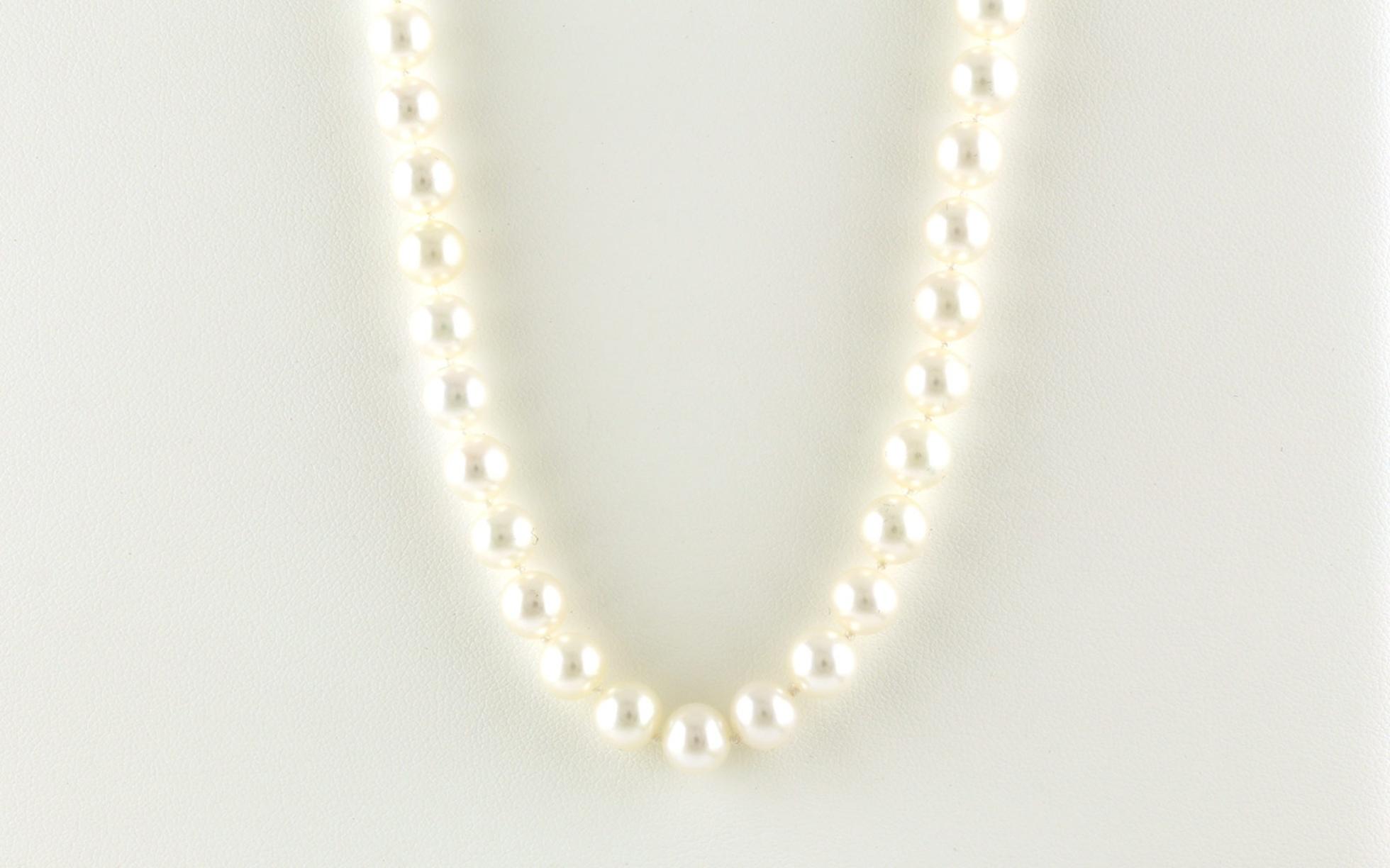Fresh Water Pearl Necklace with Yellow Gold Clasp (7 - 7.5 mm)