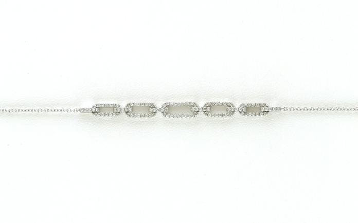 content/products/Pave Diamond Paperclip Chain Link Bracelet in White Gold (0.37cts TWT)