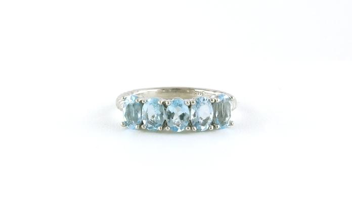 content/products/5-Stone Oval-cut Aquamarine Ring in White Gold (2.70cts TWT)