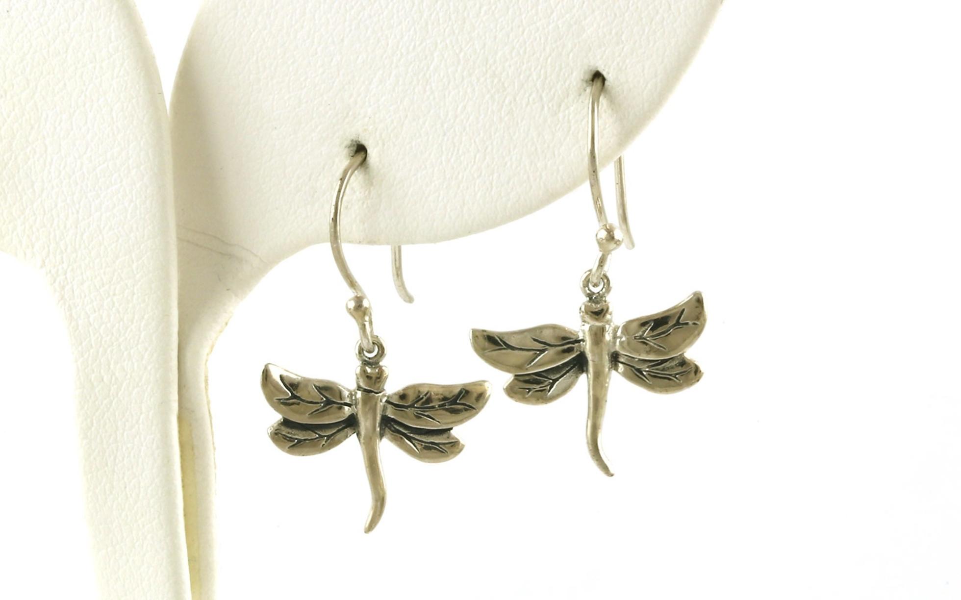 Estate Piece: Dangle-style Dragonfly Earrings in Sterling Silver