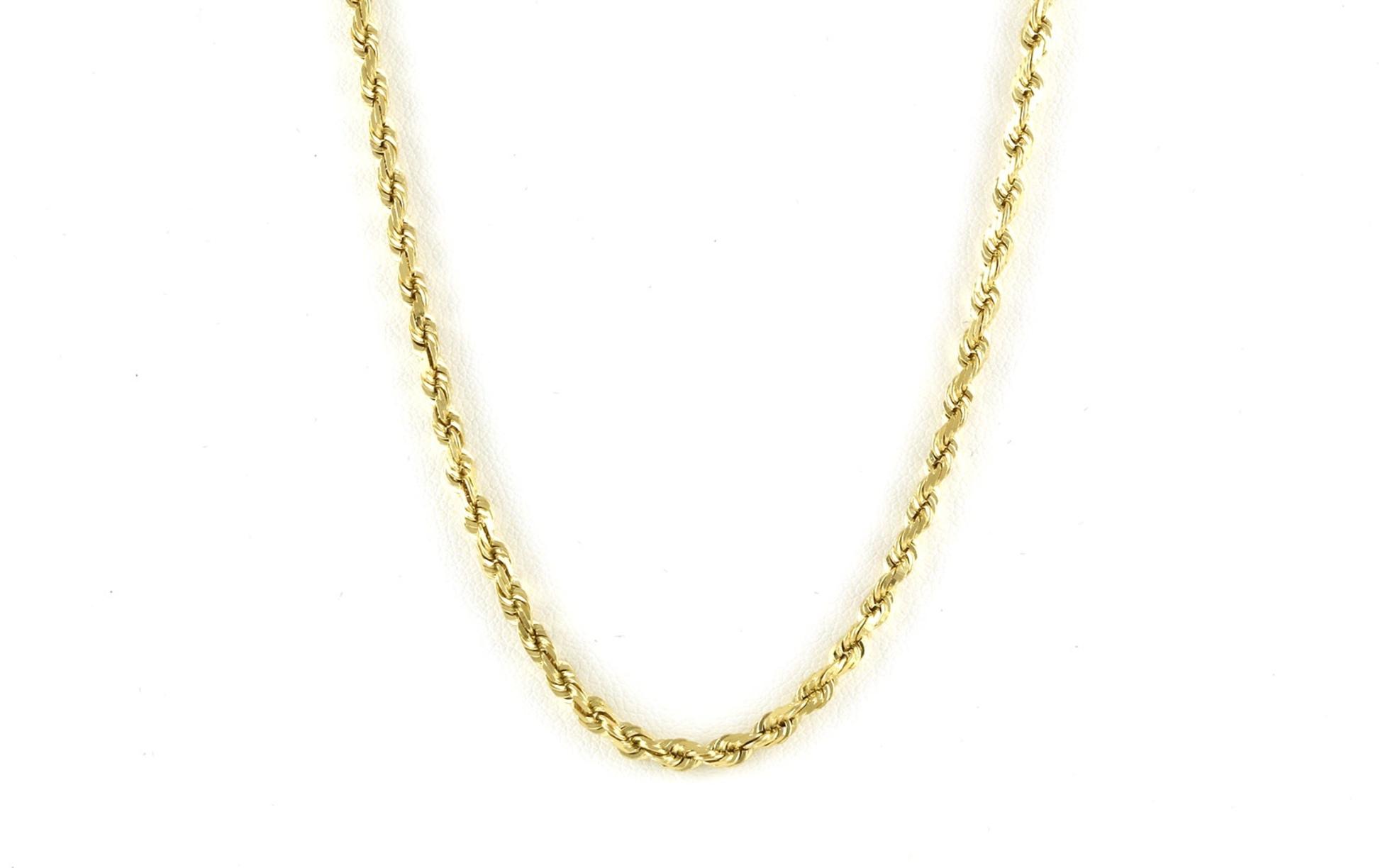 Estate Piece: Rope Chain Necklace in Yellow Gold (2.5 mm)