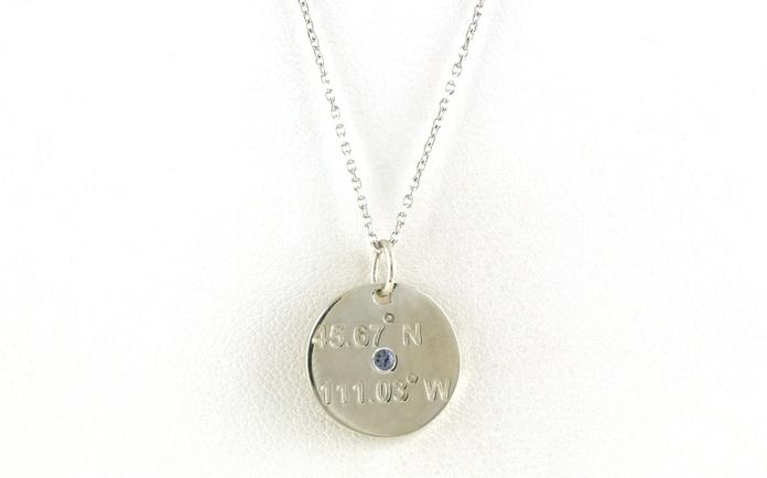 content/products/Bozeman Latitude-Longitude Montana Yogo Sapphire Necklace in Sterling Silver (0.03cts TWT)