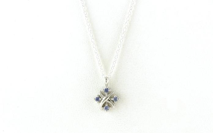 content/products/4-Stone X-Design Montana Yogo Sapphire Necklace in Sterling Silver (0.12cts TWT)