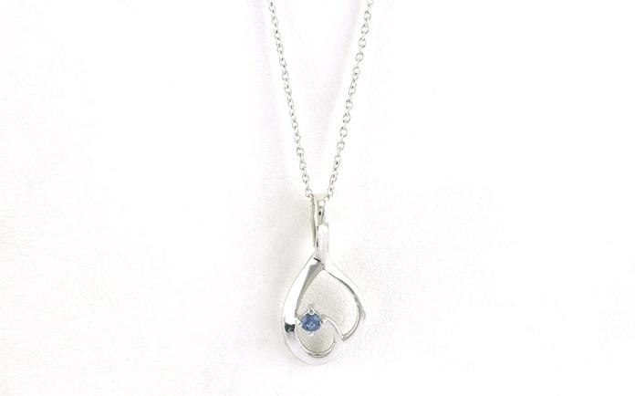 content/products/Swirl Teardrop Montana Yogo Sapphire Necklace in Sterling Silver (0.06cts TWT)