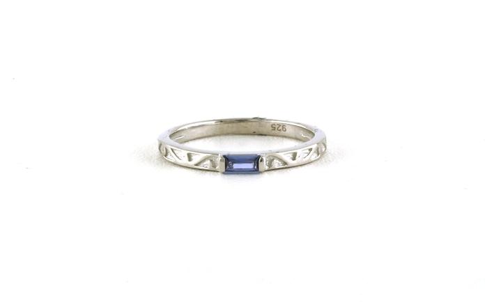 content/products/Baguette-cut Montana Yogo Sapphire Ring with Engraved Details in Sterling Silver (0.13cts)