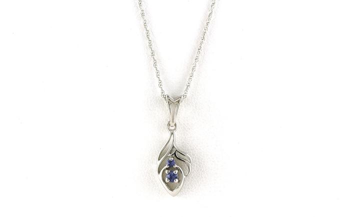 content/products/2-Stone Leaf Montana Yogo Sapphire Necklace in Sterling Silver (0.11cts TWT)