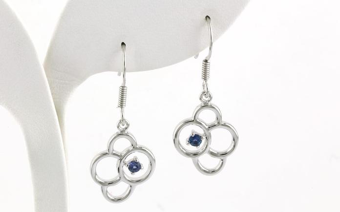 content/products/Bubbles Montana Yogo Sapphire Dangle Earrings in Sterling Silver (0.18cts TWT)