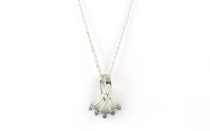 content/products/5-Stone Fan Montana Yogo Sapphire Necklace in Sterling Silver (0.09cts TWT)