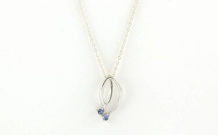 content/products/2-Stone Swoop Montana Yogo Sapphire Necklace in Sterling Silver (0.08cts TWT)