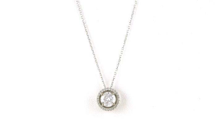 content/products/Halo-style Diamond Necklace in White Gold (0.94cts)