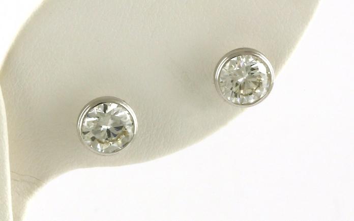 content/products/Bezel-set Diamond Stud Earrings in White Gold (2.05cts TWT)