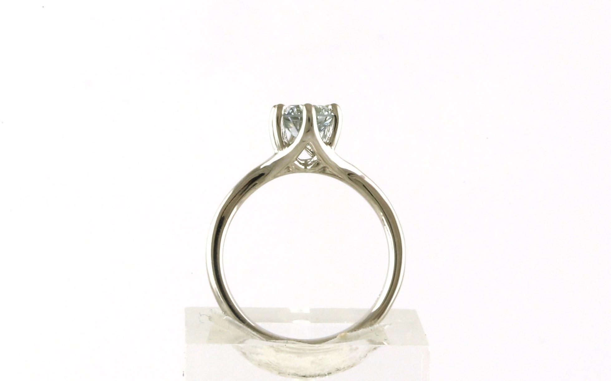 6-Prong Solitaire-style Pale Grey Montana Sapphire Ring in Platinum (1.11cts) side