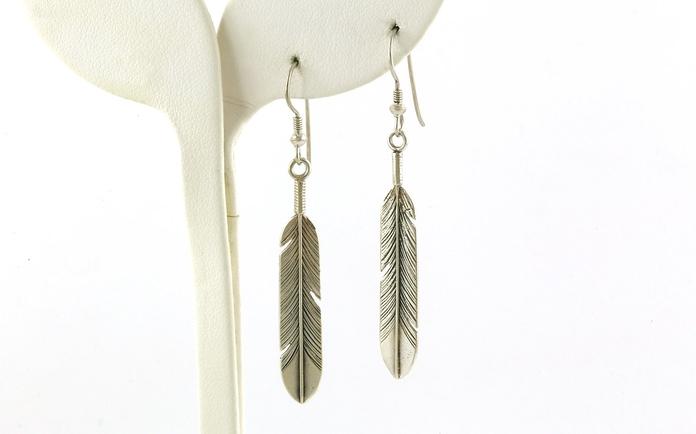 content/products/Estate Piece: Feather Dangle-style Earrings in Sterling Silver