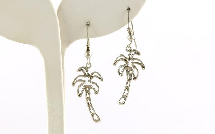 content/products/Estate Piece: Wire Palm Tree Dangle Earrings in Sterling Silver