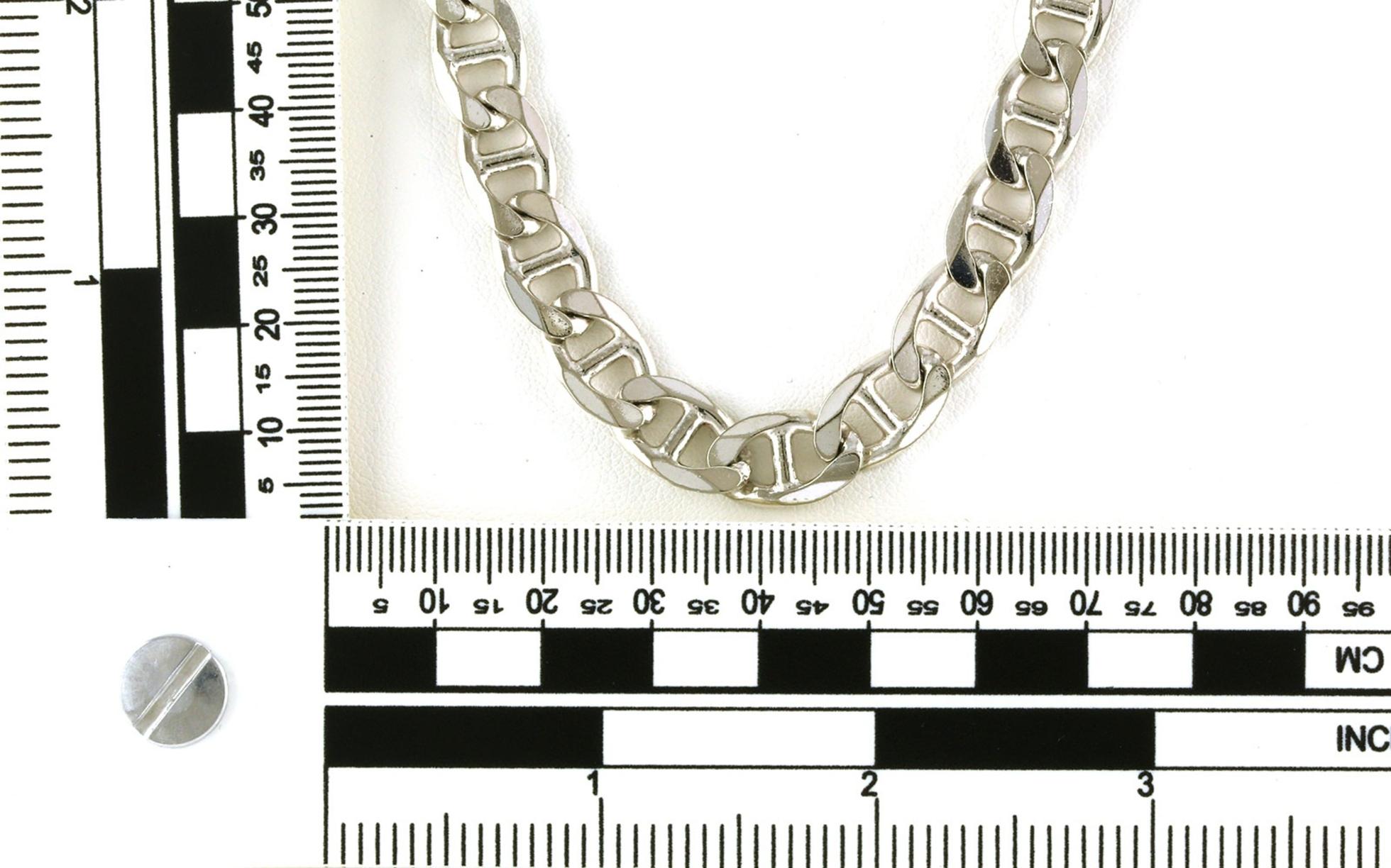 Estate Piece: Large Anchor Link Chain in Sterling Silver  scale